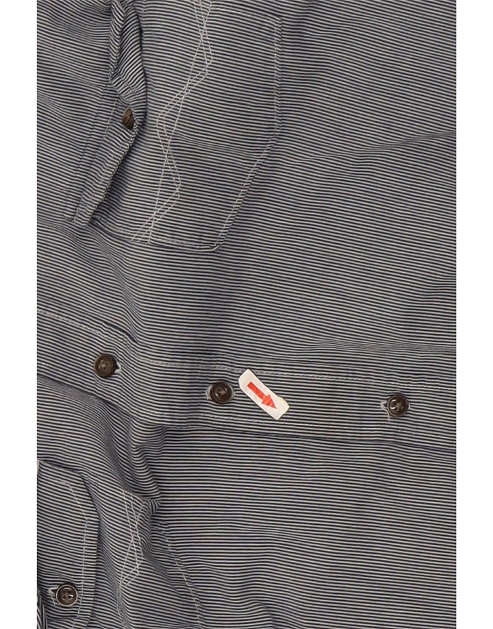 Wrangler herreskjorte XL blå nålestribet bomuld