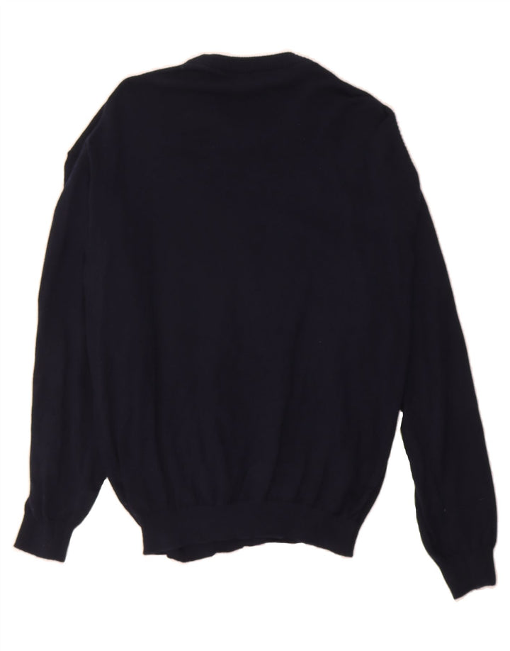 ST. BERNARD Mens Crew Neck Jumper Sweater UK 41/43 Large Navy Blue Vintage St. Bernard and Second-Hand St. Bernard from Messina Hembry 