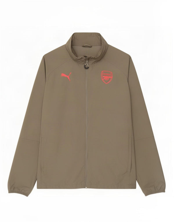 Puma Mens Arsenal Tracksuit Top Jacket Large Green Nylon