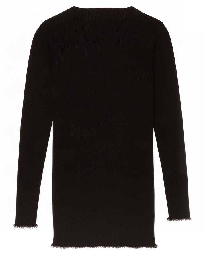 Zara Dame Top Langærmet UK 12 Medium Sort Flecked