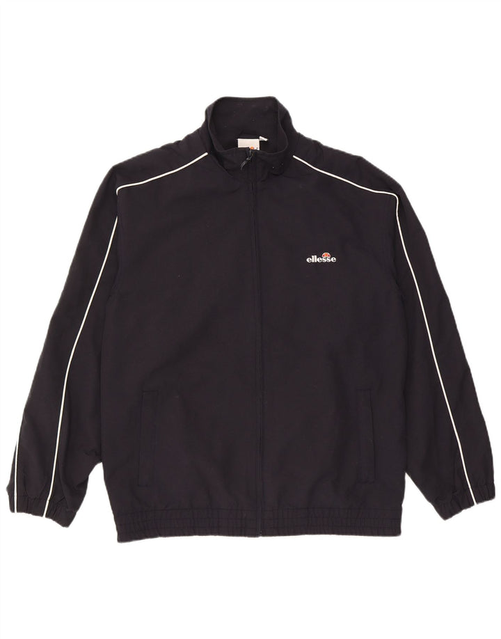 Ellesse Herre træningsdragt Topjakke UK 38/40 Medium Navy Blue Polyester