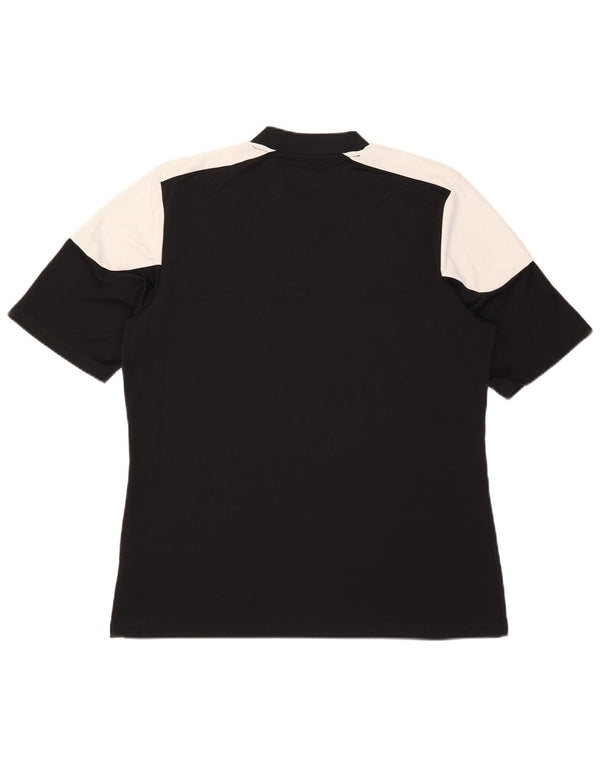 Adidas Herre Climalite T-Shirt Top Stor Sort Colourblock Polyester