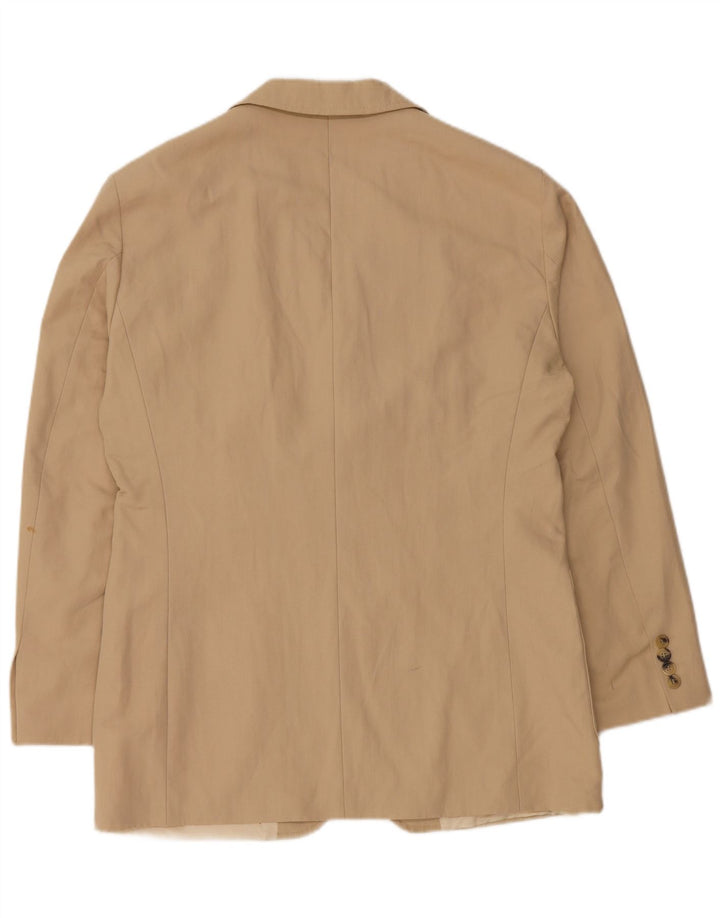 Hugo Boss Herre 3-knaps blazerjakke EU 48 Medium Beige Bomuld