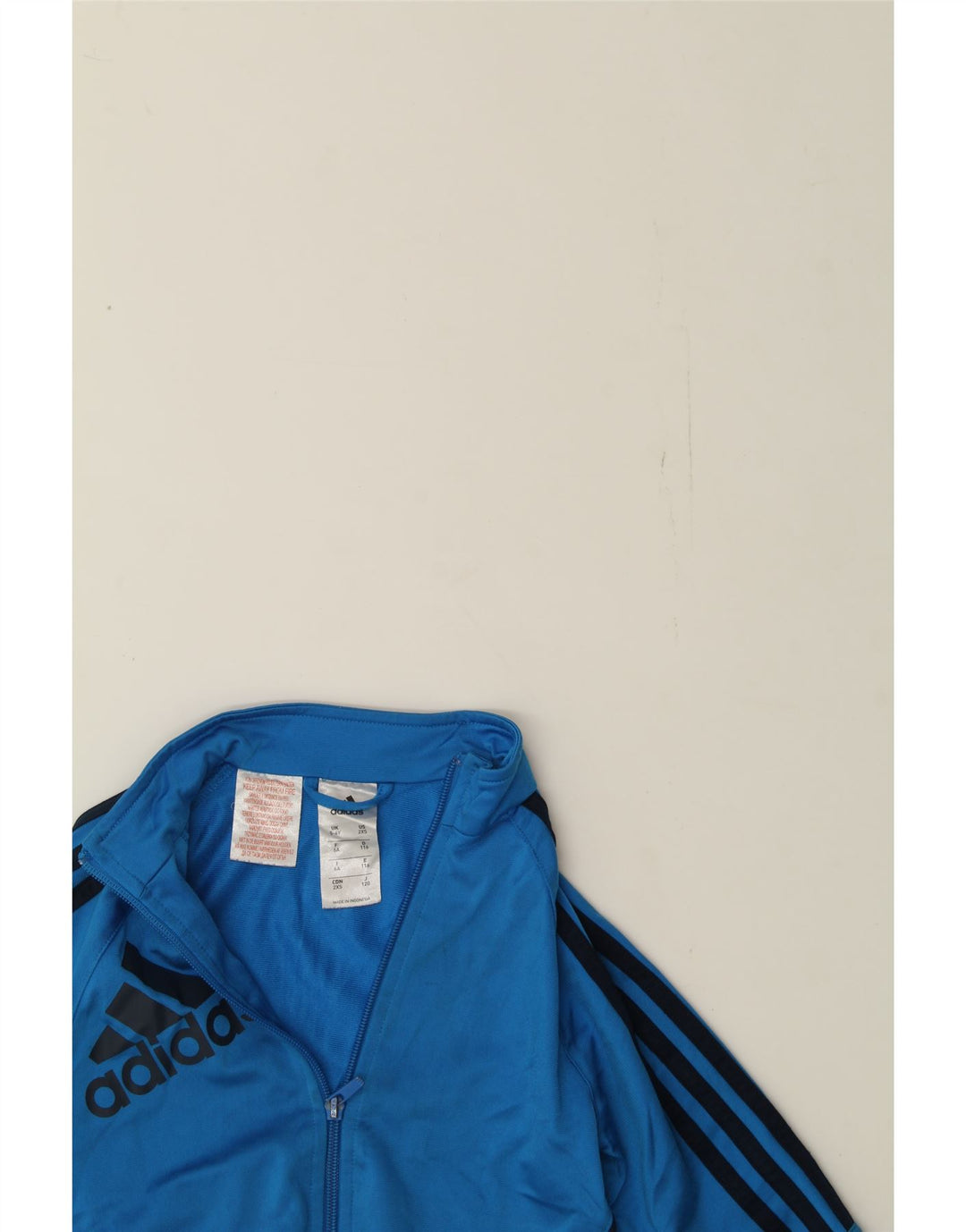 ADIDAS Boys Graphic Tracksuit Top Jacket 5-6 Years Blue Colourblock Vintage Adidas and Second-Hand Adidas from Messina Hembry 