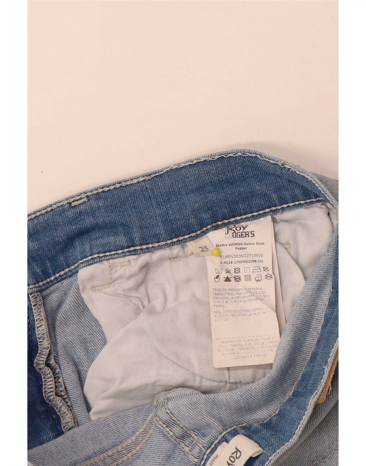 Roy Rogers Dame Distressed Bootcut Jeans W25 L28 Blå Bomuld