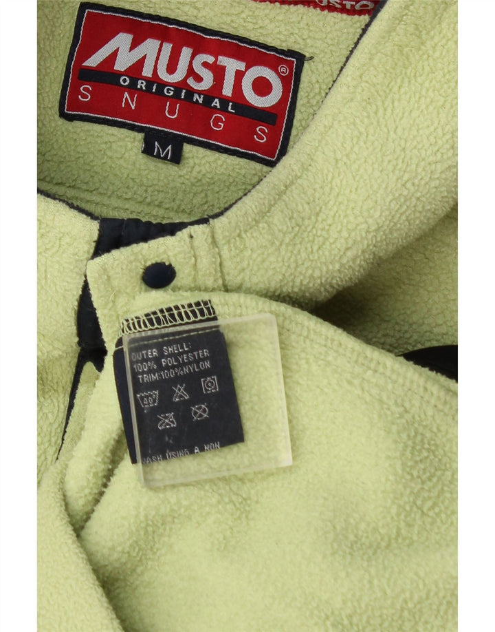 Musto Herre Button Neck Fleece Jumper Medium Green Polyester