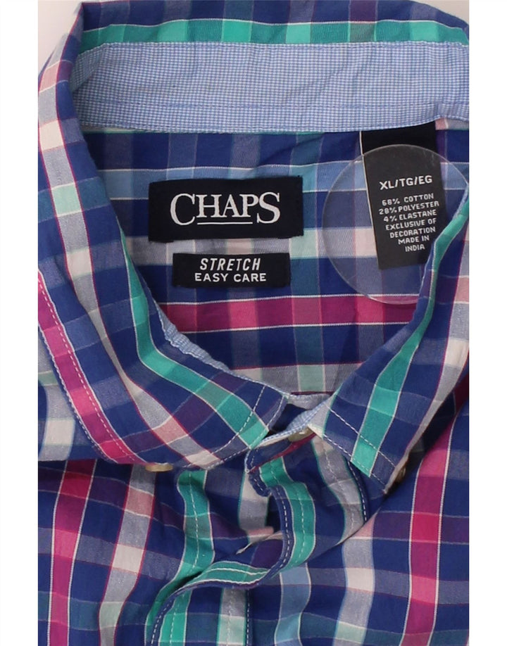 CHAPS Mens Shirt XL Multicoloured Check Cotton Vintage Chaps and Second-Hand Chaps from Messina Hembry 