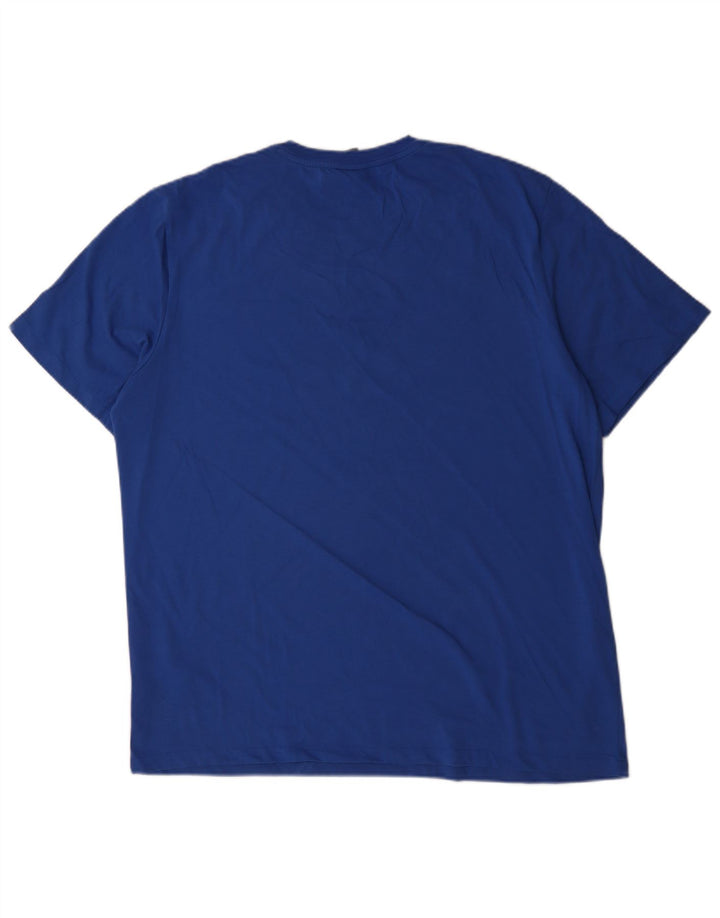 Nike herre Dri Fit T-shirt top 2XL blå bomuld