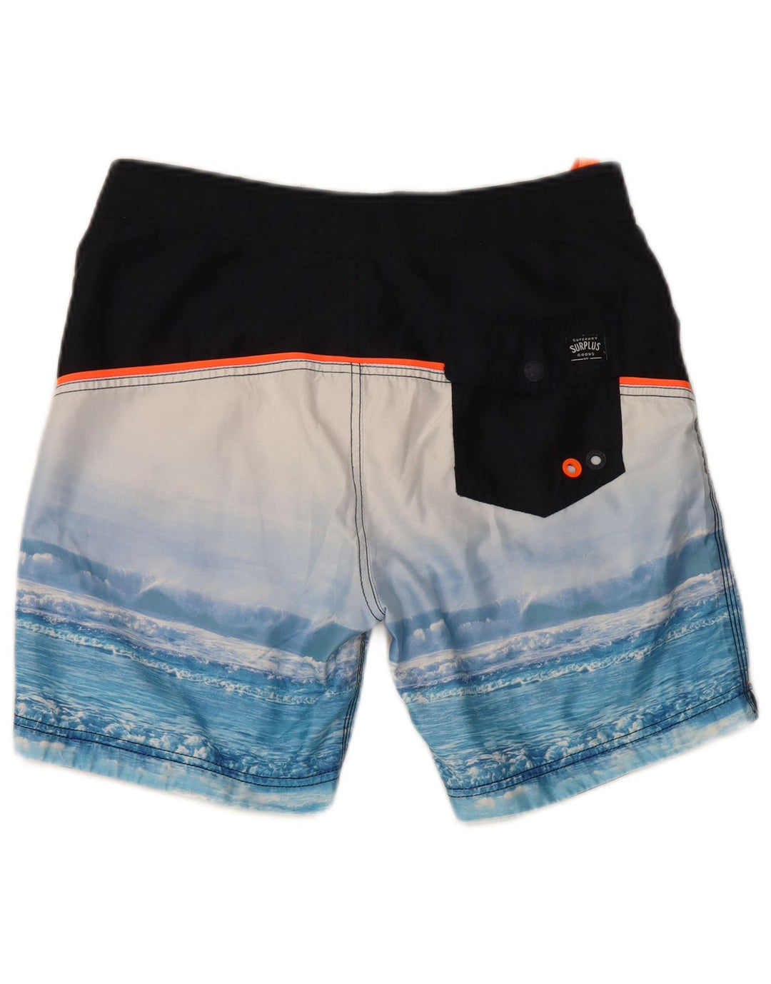 Superdry Herre grafiske almindelige svømmeshorts Små blå polyester