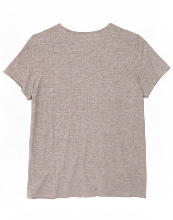 Diadora Dame T-Shirt Top US 3 Small Grå Modal
