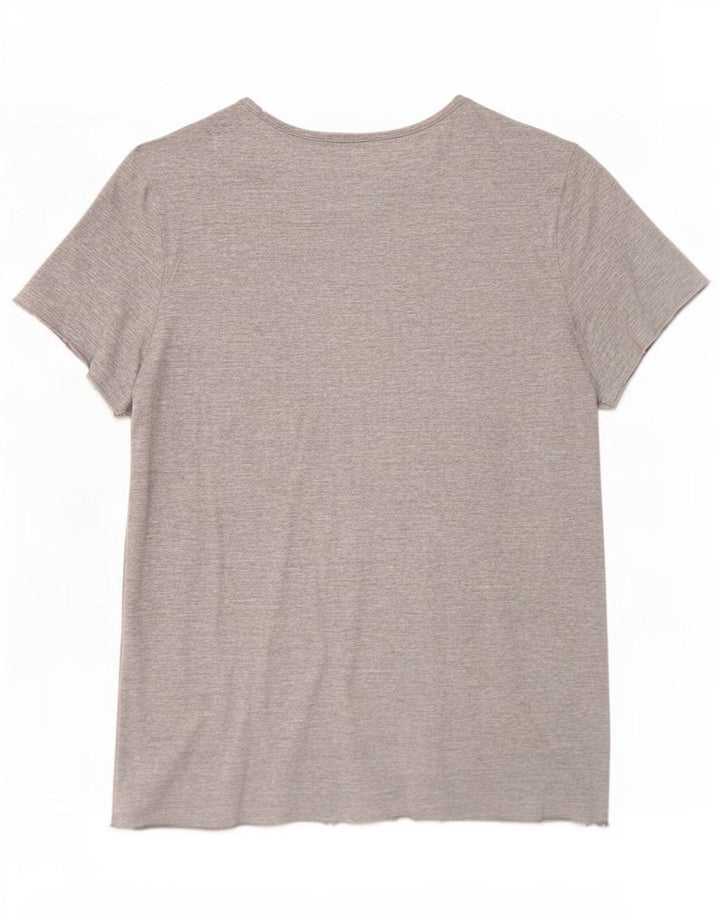 Diadora Dame T-Shirt Top US 3 Small Grå Modal