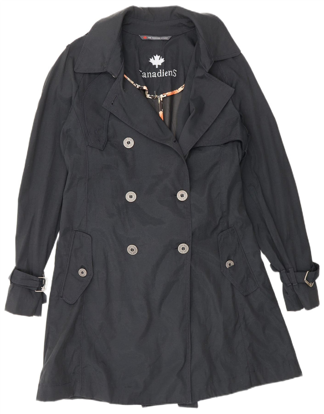Canadiens Trench Coat til kvinder IT 44 Mellem marineblå nylon