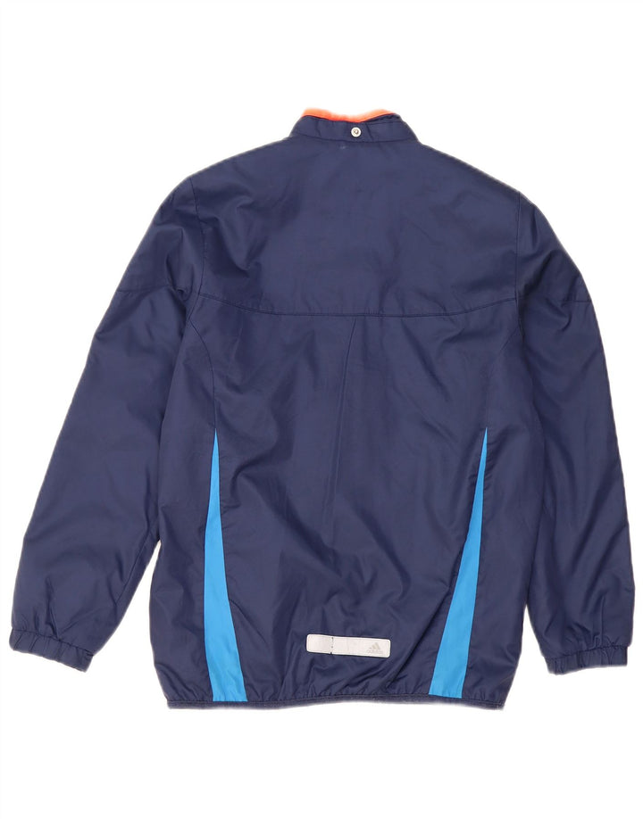 Adidas drenge vindjakke 11-12 år marineblå farveblok polyamid