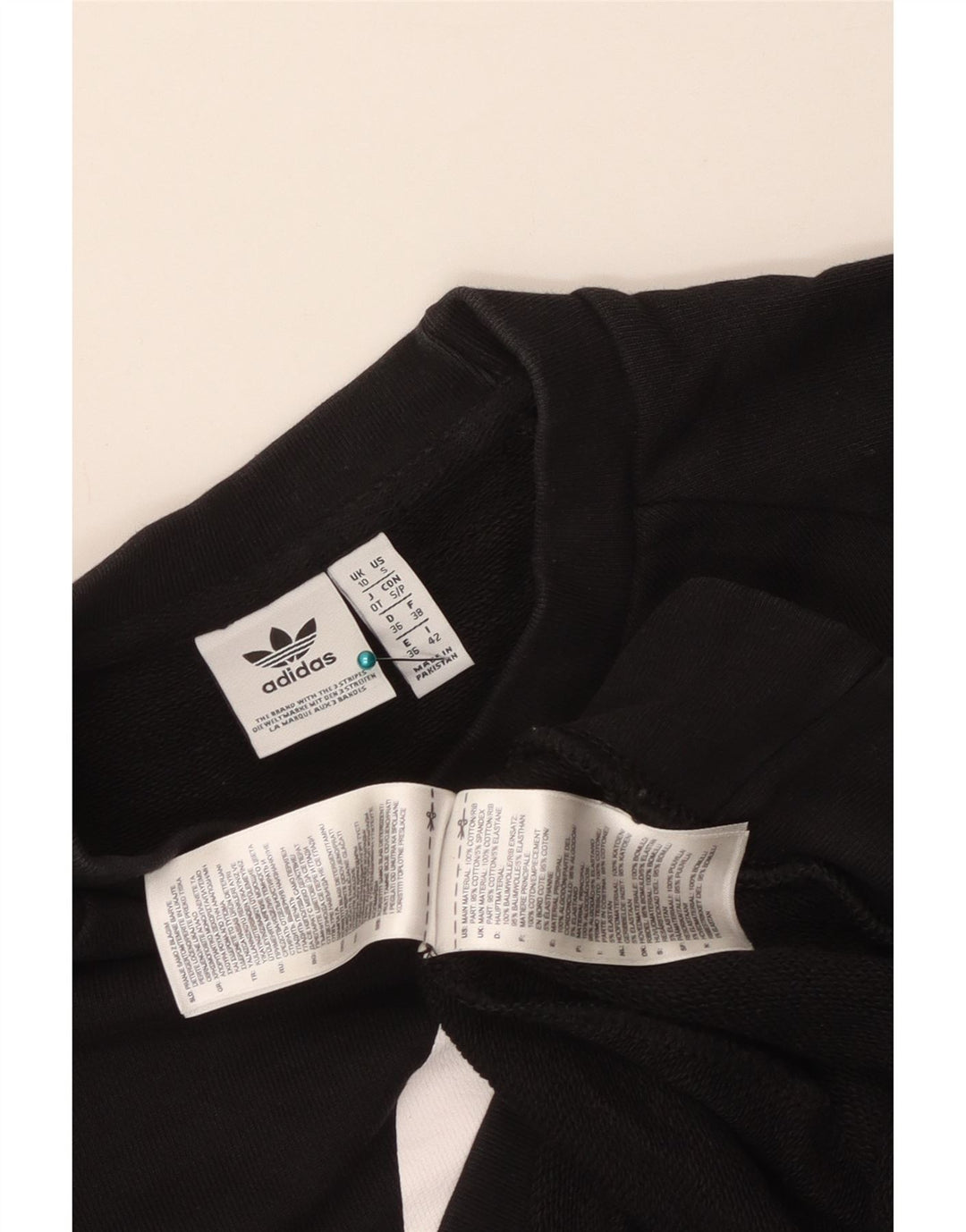 ADIDAS Grafisk Oversized Sweatshirt Jumper UK 10 Small Black Bomuld