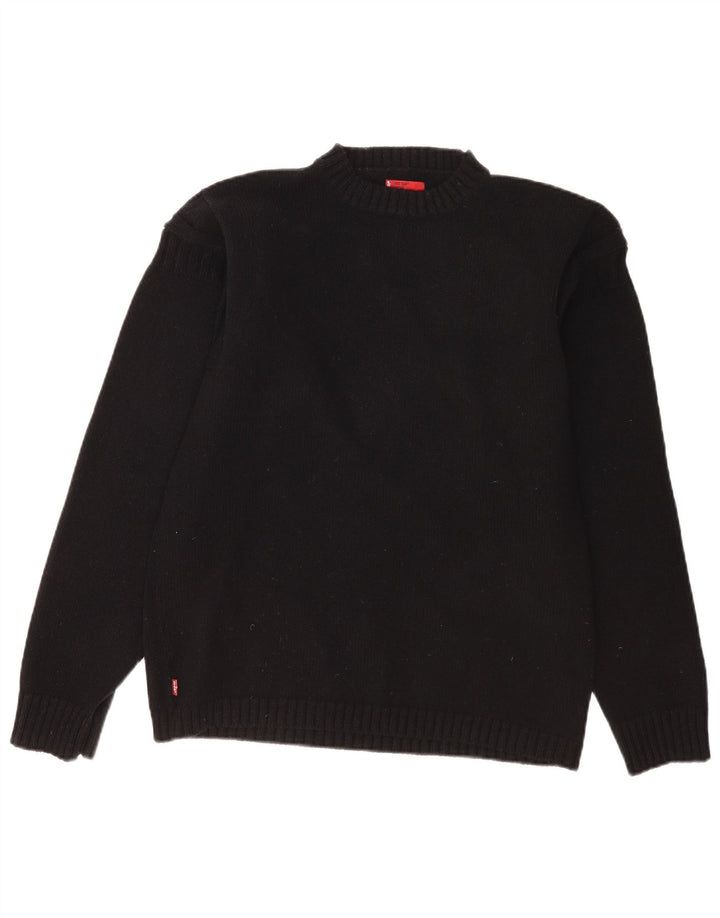 Levi's Herre sweater med rund hals, stor sort lammeuld