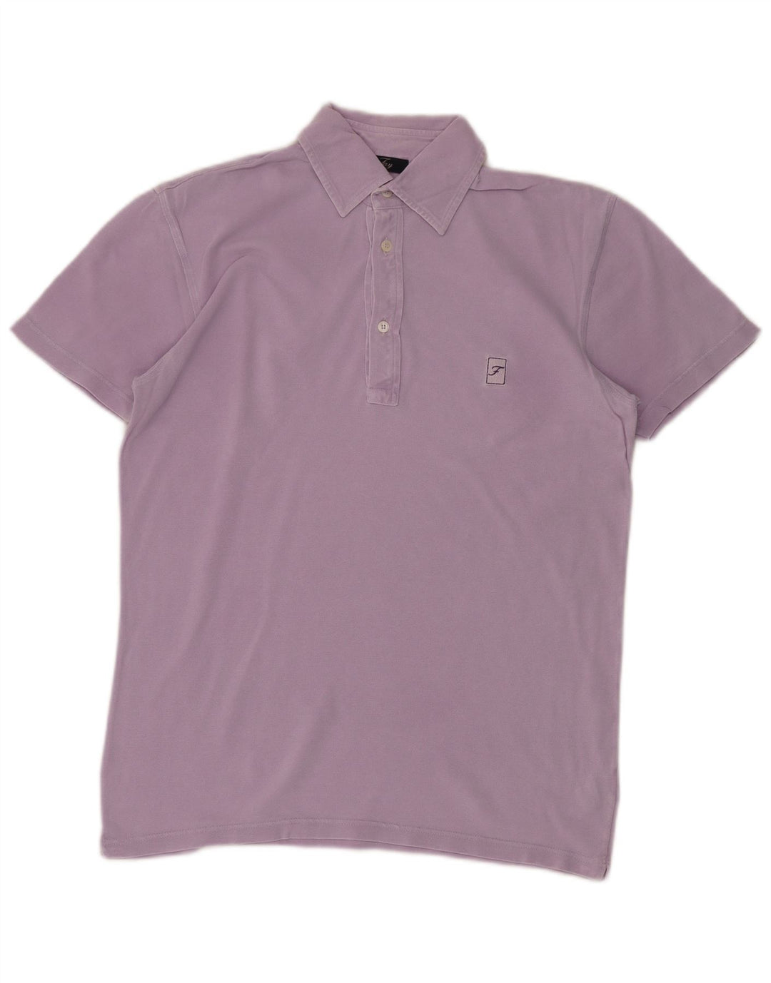 Fay Herre Polo Shirt IT 48 Medium Lilla Bomuld