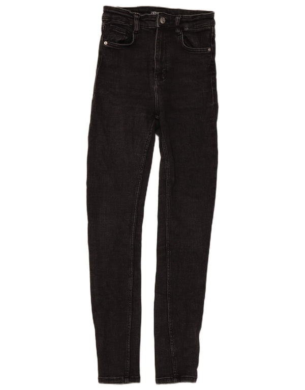 Zara Dame Skinny Jeans EU 34 2XS W24 L26 Sort