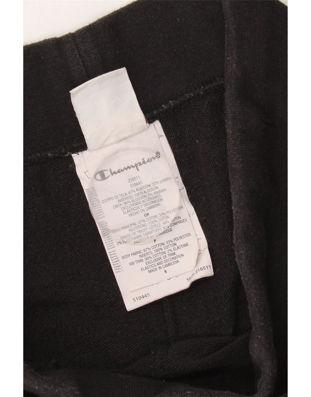 Champion Herre grafiske sportsshorts Små sorte bomuld