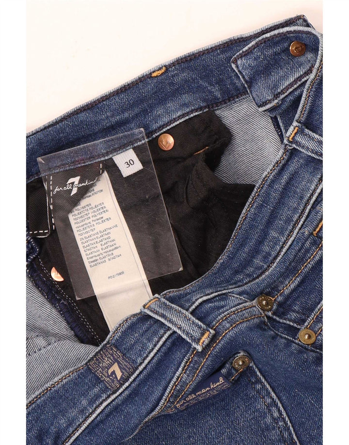 7 For All Mankind Dame Skinny Jeans W30 L30 Blå Polyester