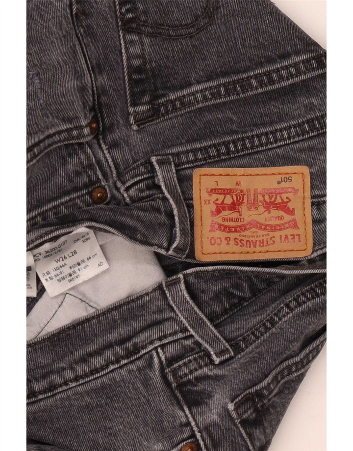 Levi's Dame 501 lige jeans W26 L28 Grå