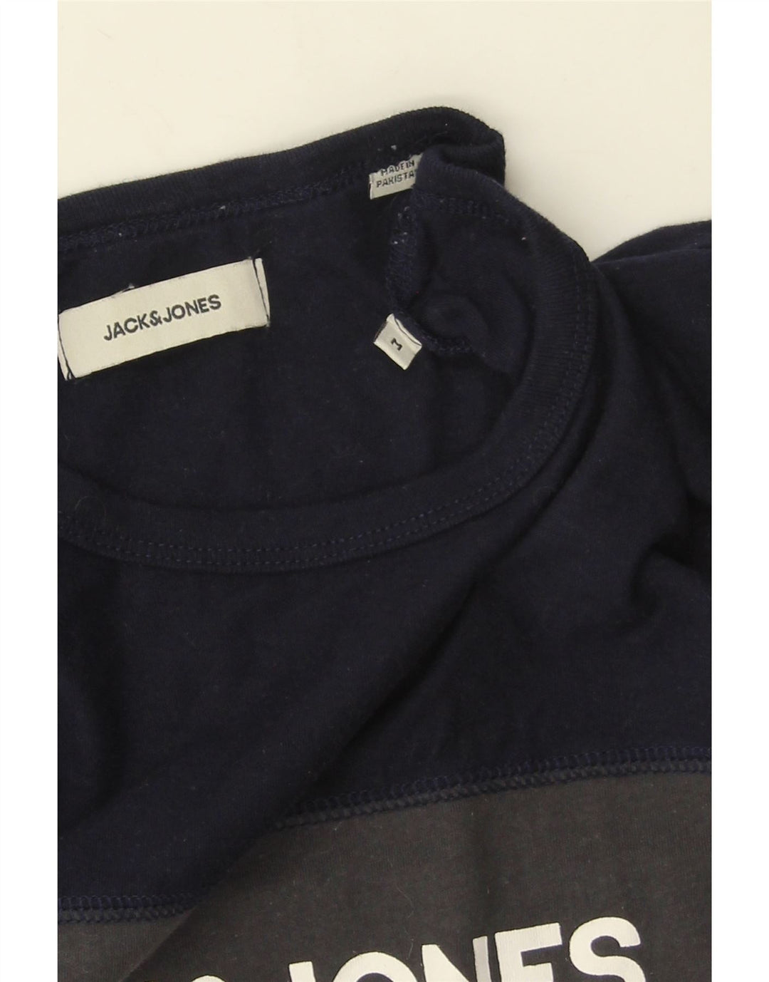 Jack & Jones Herre grafisk T-shirt Top Mellemgrå Colourblock Bomuld