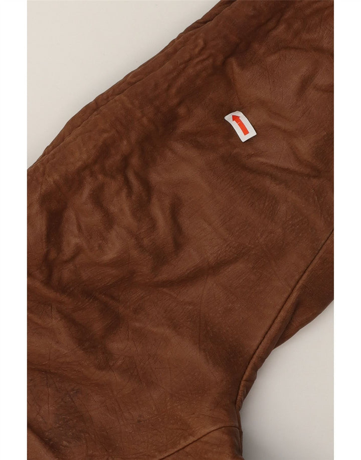 VINTAGE Womens Leather Jacket UK 14 Medium Brown Vintage Vintage and Second-Hand Vintage from Messina Hembry 