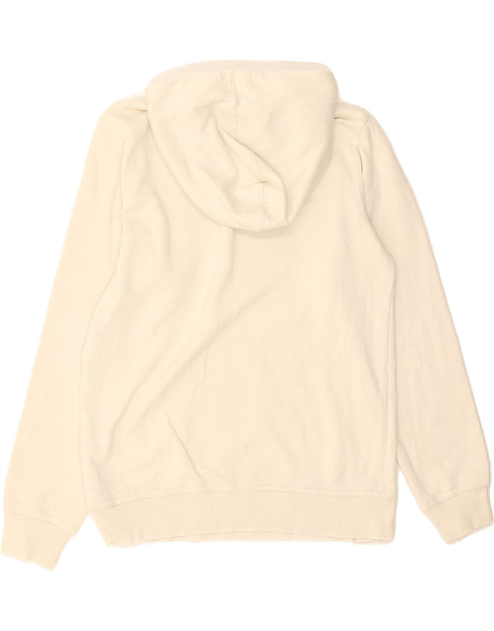 REEBOK Mens Graphic Hoodie Jumper Medium Off White Cotton Vintage Reebok and Second-Hand Reebok from Messina Hembry 