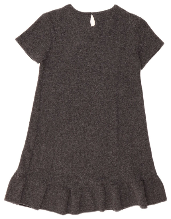 Zara Girls Graphic A-Line Kjole 11-12 År Grå Bomuld