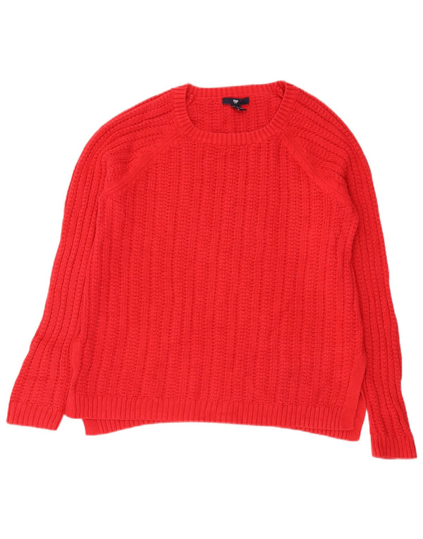Gap Womens Boat Neck Jumper Sweater UK 16 Large Red Bomuld
