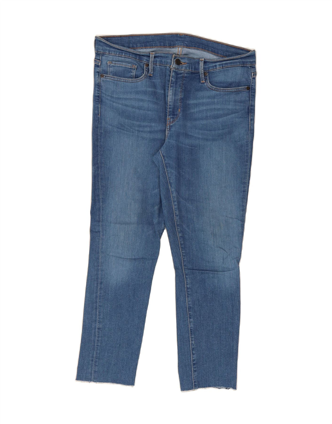 LEVI'S Womens Slim Cropped Jeans W32 L25 Blue Cotton Vintage Levi's and Second-Hand Levi's from Messina Hembry 