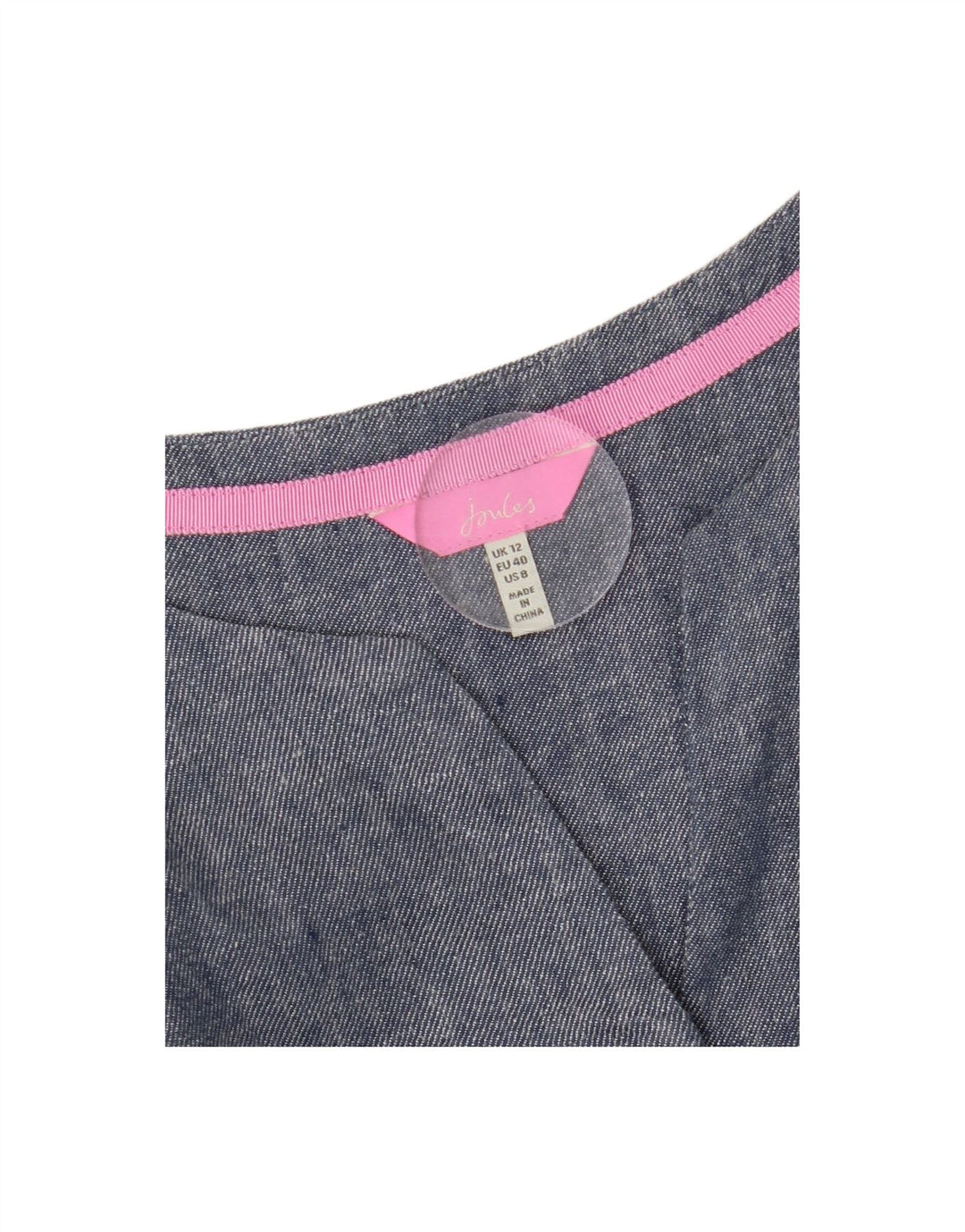 JOULES Womens Sleeveless Sheath Dress UK 12 Medium  Blue Linen