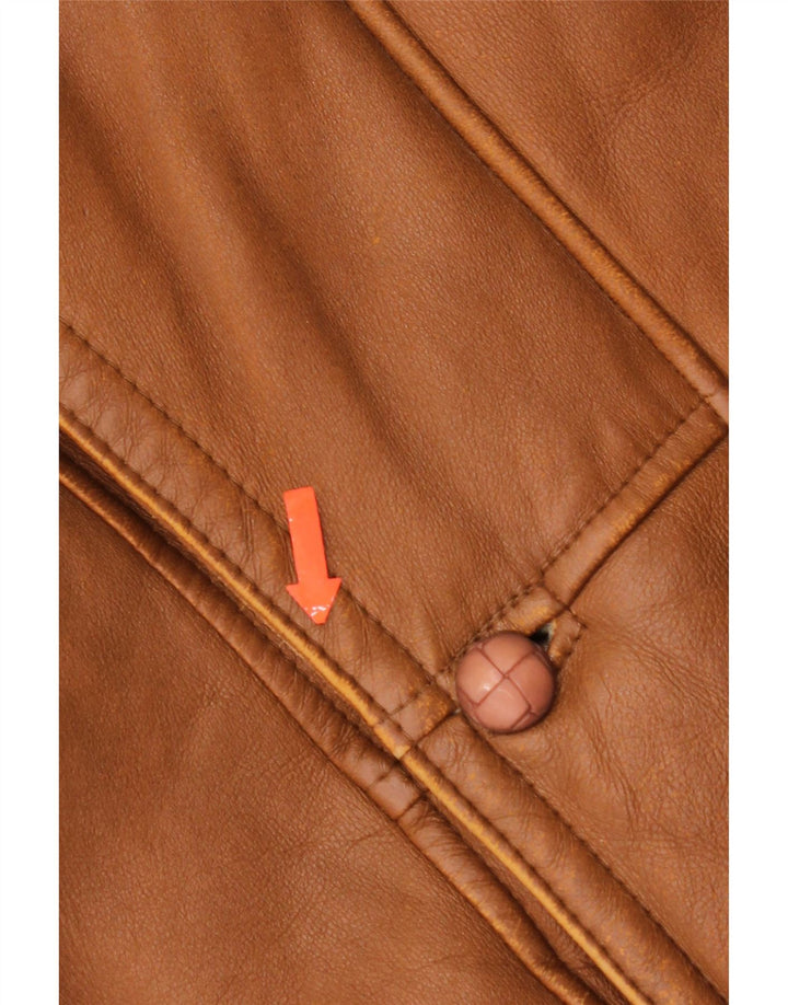 Vintage Dame Shearling Jacket IT 50 Large Brown Shearling