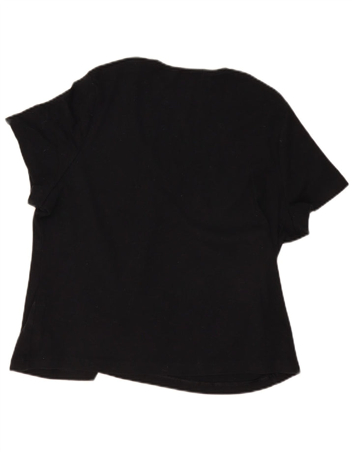 Marks & Spencer Damebluse Top UK 22 3XL Sort Bomuld
