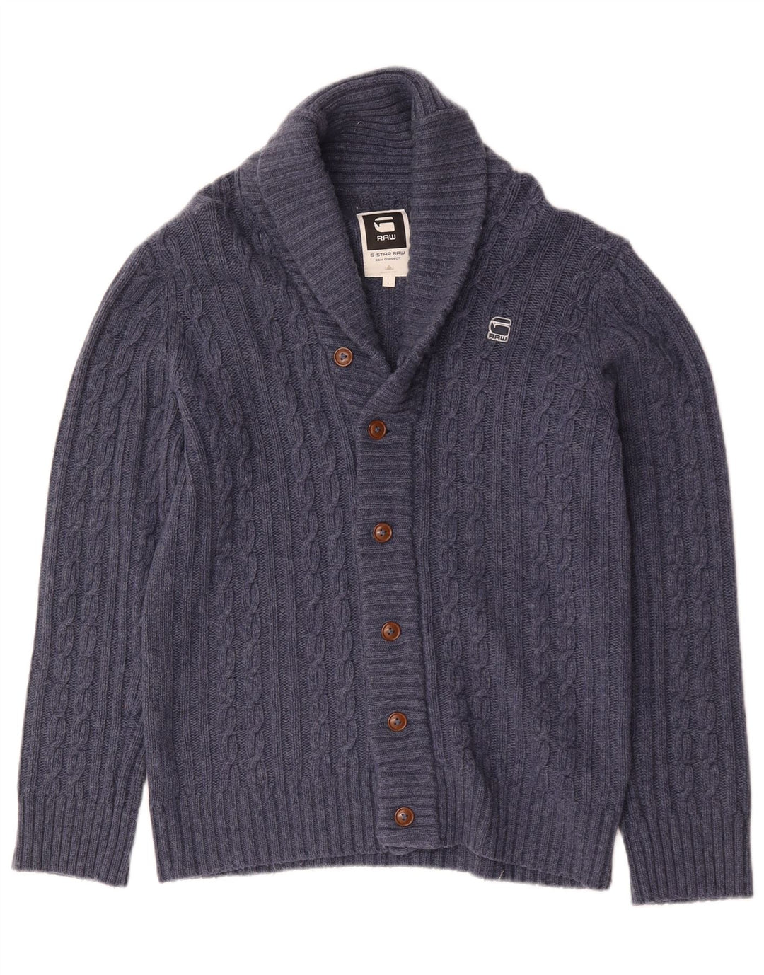G-Star Herre cardigan sweater Stor marineblå uld