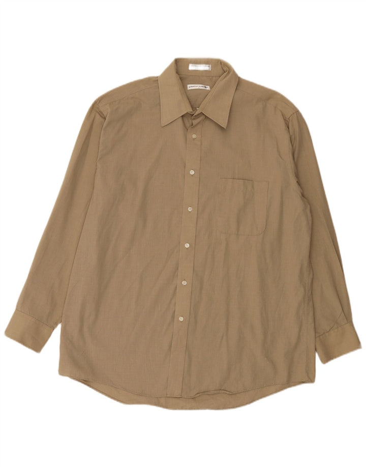 Pierre Cardin Herreskjorte str. 16 1/2 Stor brun polyester