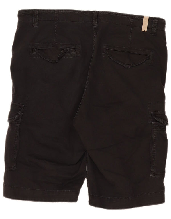 Vintage Mens Cargo Shorts IT 50 Large W38 Black Cotton