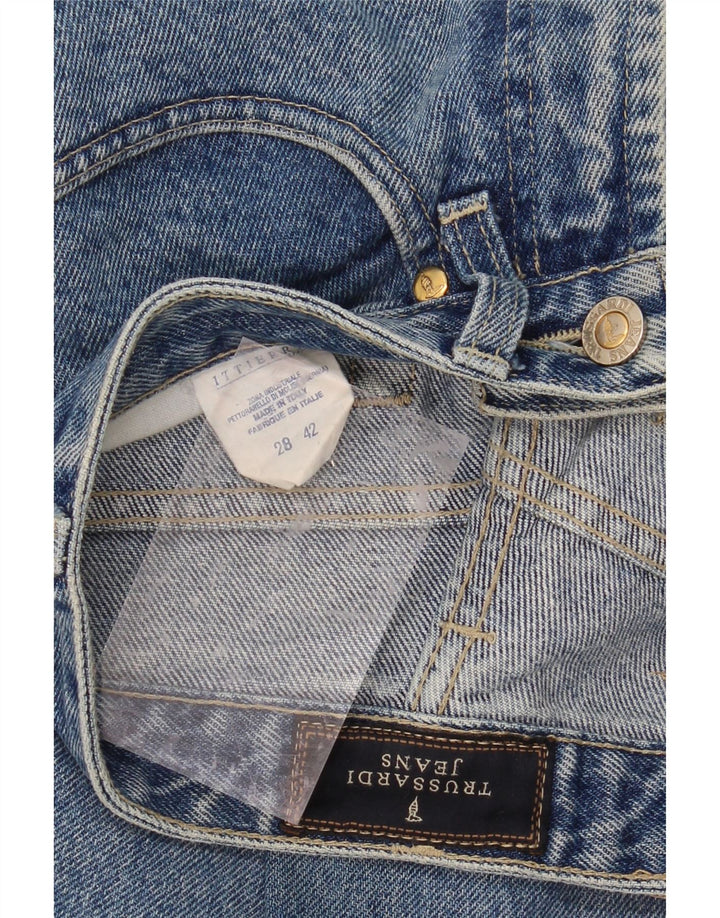 TRUSSARDI Womens Tapered Jeans IT 42 Medium W28 L30 Blue Cotton Vintage Trussardi and Second-Hand Trussardi from Messina Hembry 