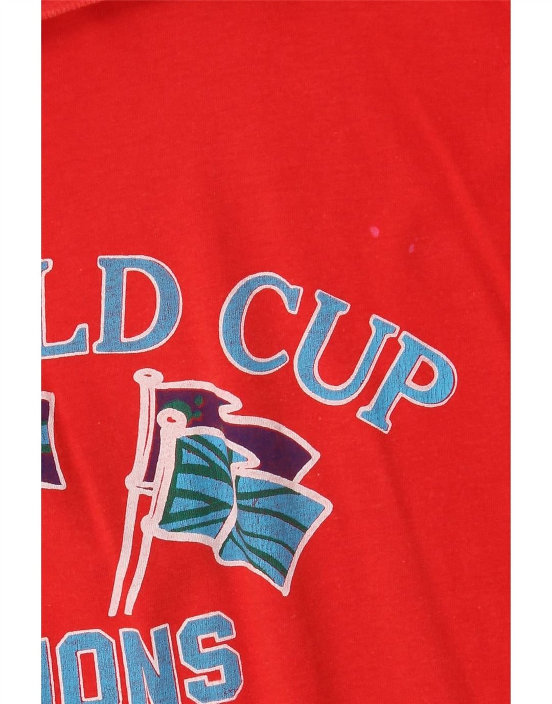 Vintage Kvinders Oversized Grafisk T-Shirt Kjole IT 42 Medium Rød Bomuld