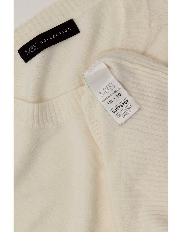 Marks & Spencer Dame sweater med rund hals DK 10 Small Off White