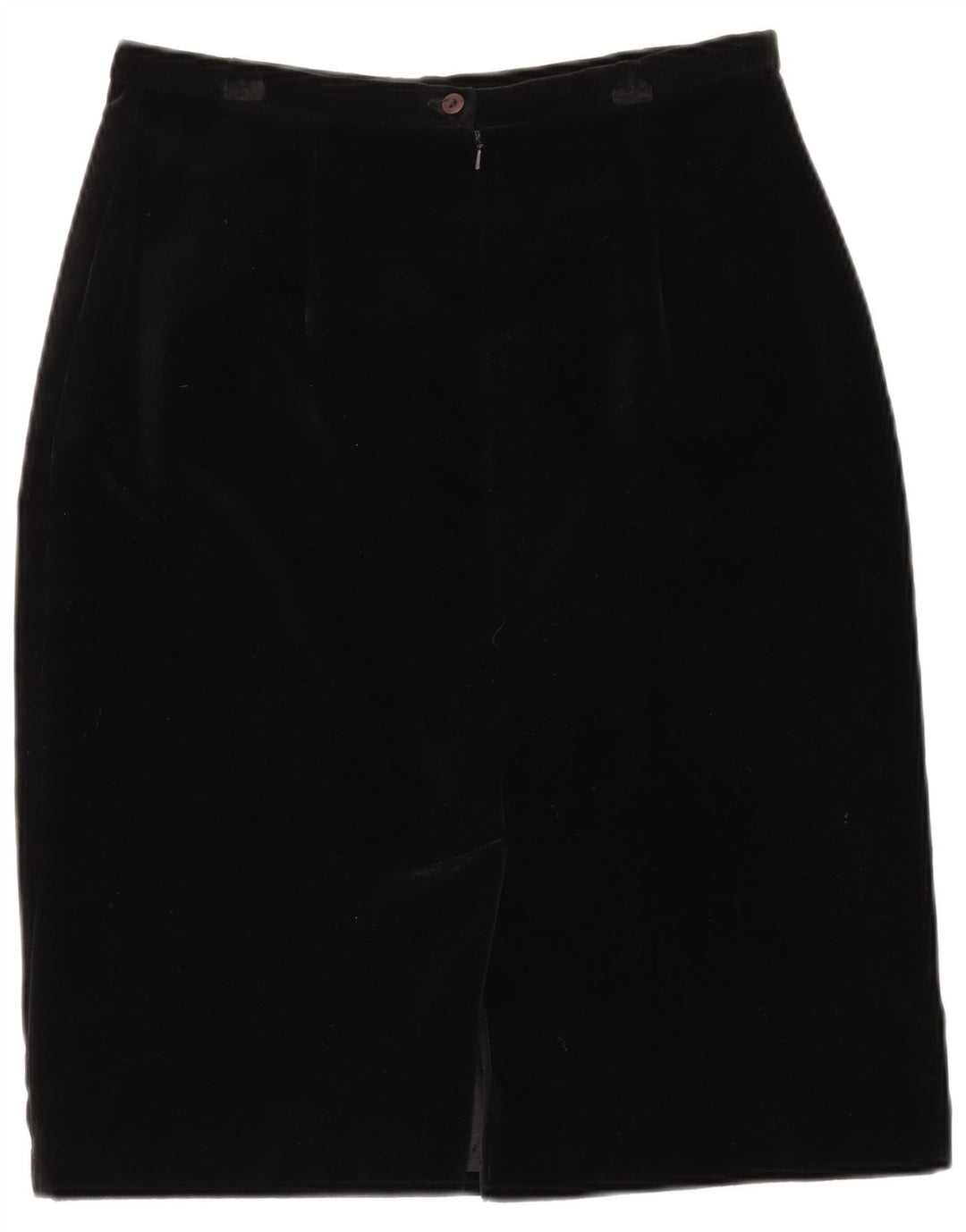 DEBENHAMS Womens Velvet Pencil Skirt W30 Medium Black