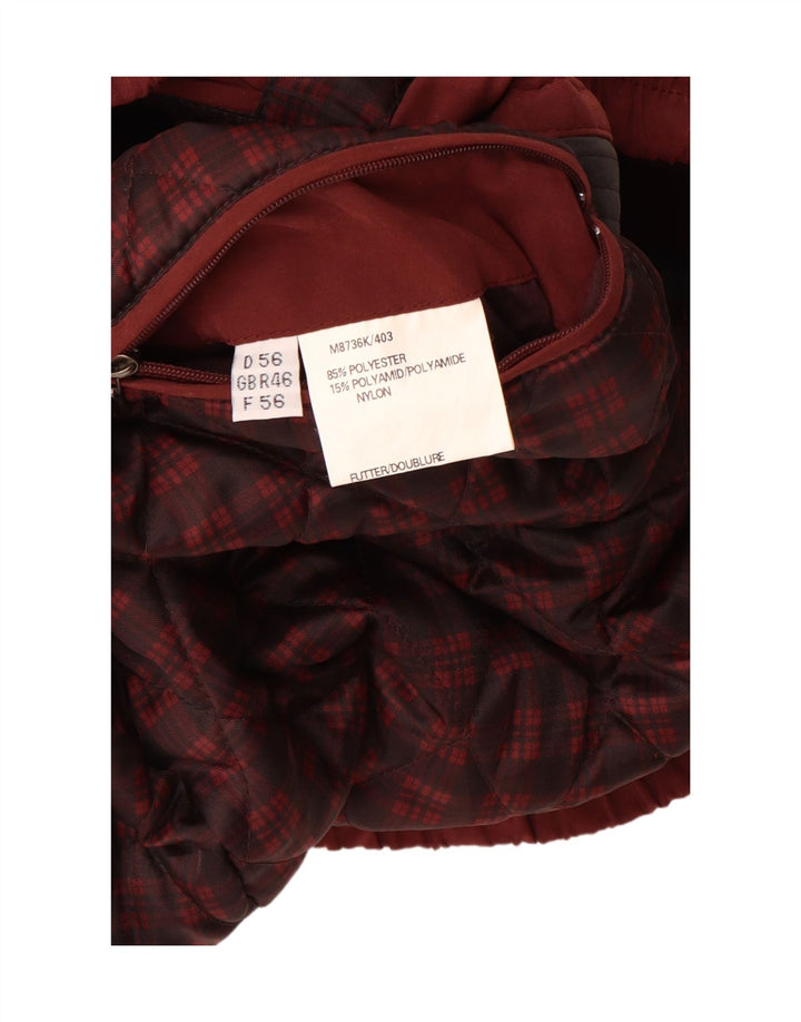 Vintage Bomberjakke til mænd UK 46 3XL Burgundy Colourblock Polyester