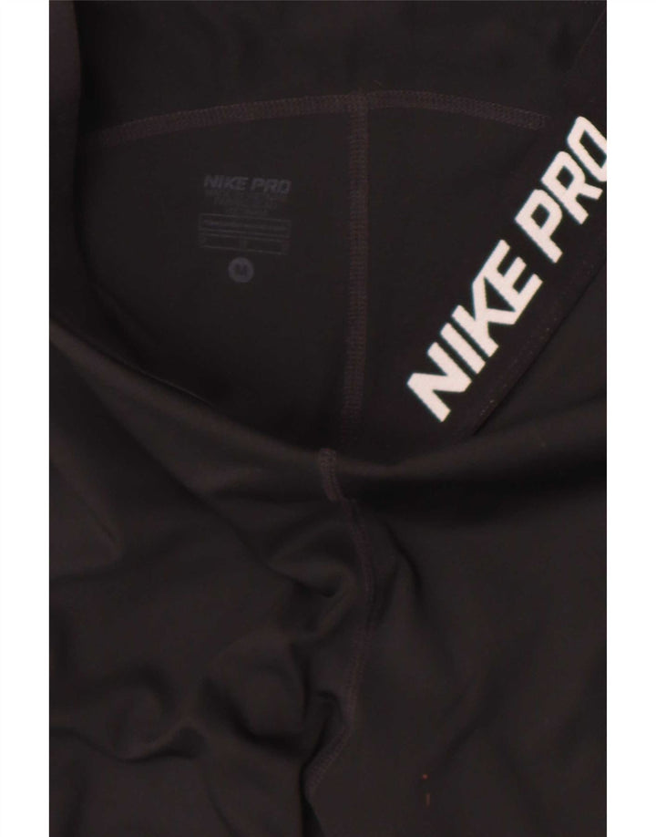 Nike Dame Dri Fit Grafiske Capri Leggings UK 12 Medium Sort