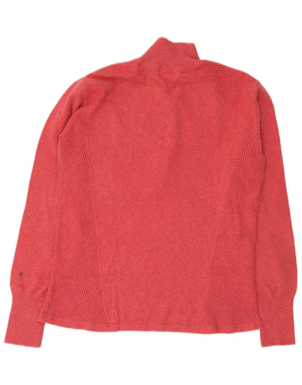 Eddie Bauer Dame Sweater med lynlås-hals UK 18 XL Rød Bomuld