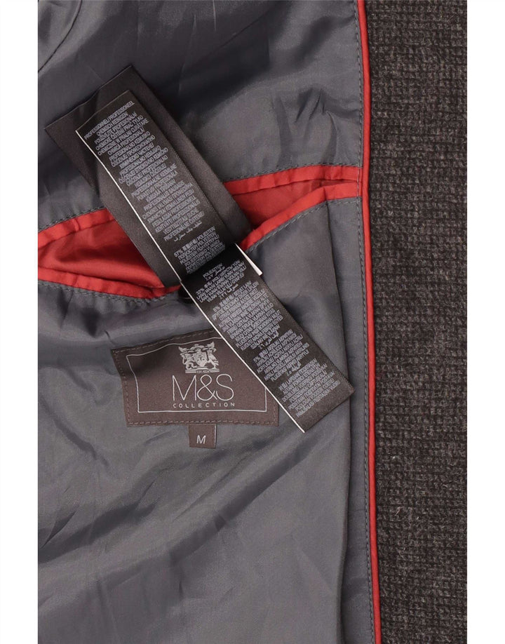 Marks & Spencer Herre Overfrakke UK 38 Medium Grey Polyester