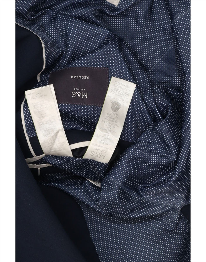 MARKS & SPENCER Herre 2-knaps Regular Fit Blazer-jakke UK 44 XL Marineblå