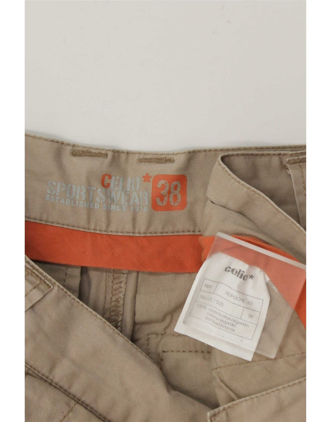 Celio Herre Cargo Shorts W38 XL Khaki Bomuld