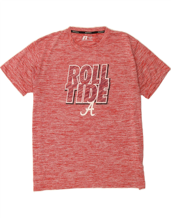 RUSSELL ATHLETIC Mens Graphic T-Shirt Top XL Red Flecked Vintage Russell Athletic and Second-Hand Russell Athletic from Messina Hembry 