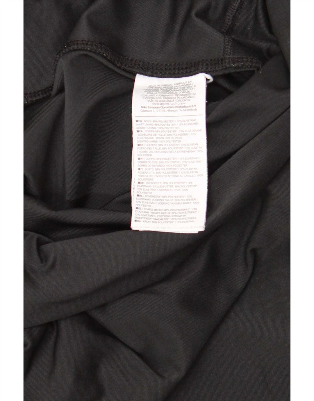 Nike Dame Dri Fit Leggings UK 14 Medium Sort Polyester