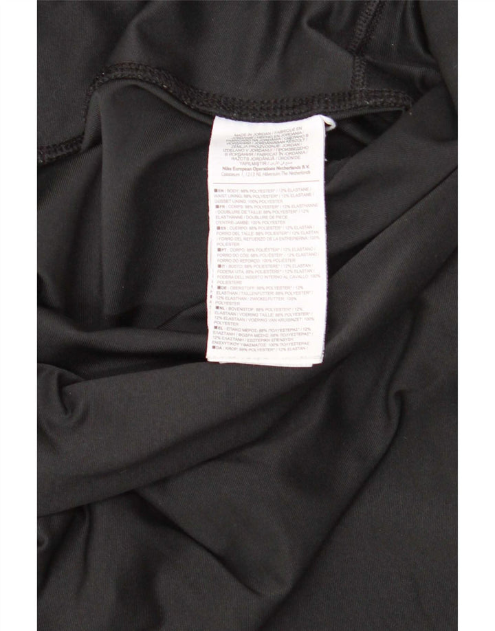 Nike Dame Dri Fit Leggings UK 14 Medium Sort Polyester