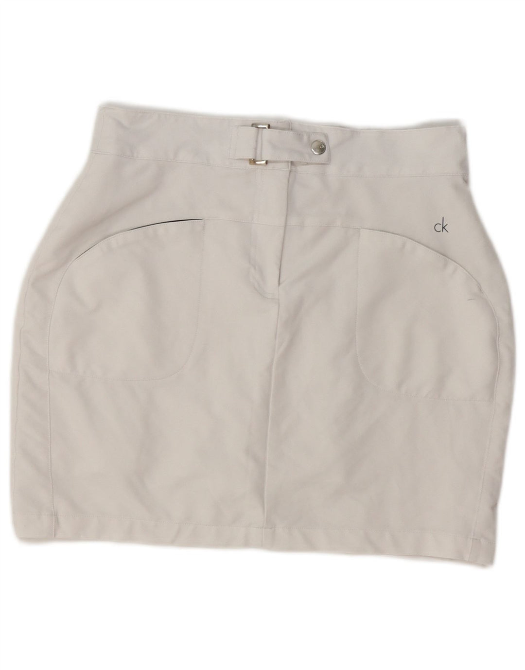 Calvin Klein Dame Mini-nederdel UK 10 Small W28 White Polyester